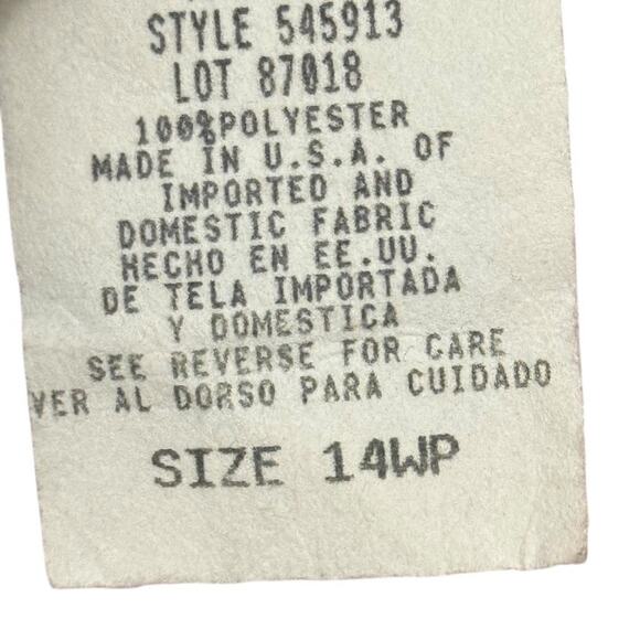 SL Fashions Womens Petite Y2K Short Sleeve USA Made Red V-Neck Dress sz 14 WP - Picture 15 of 16